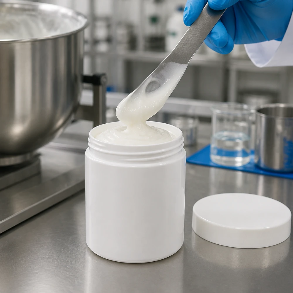 Pot à pommade de 100 g en PP blanc avec couvercle, adapté aux préparations semi-solides et aux préparations magistrales