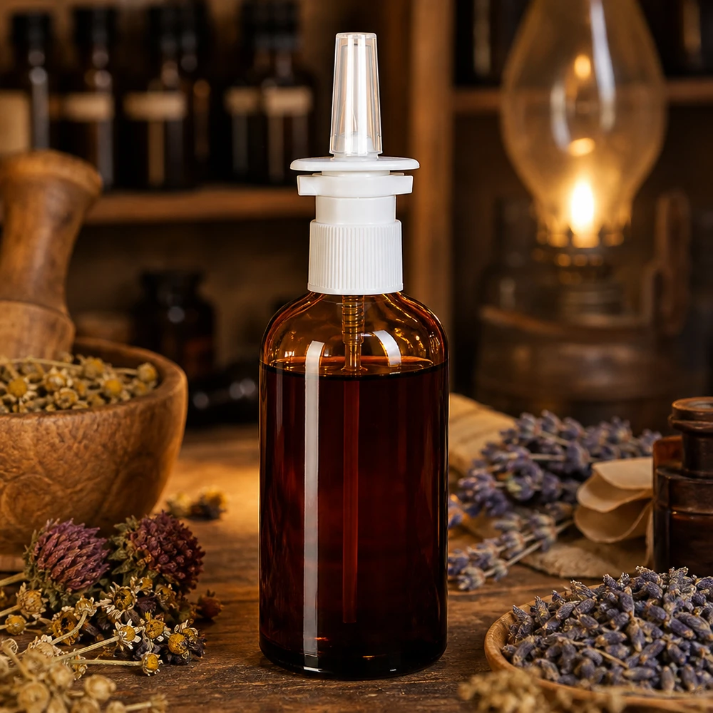 100ml Nasensprayflasche weiß/transparent Standard BrownLine UT18/100 Professionelle 100ml Sprühflasche braun mit ergonomischem Pumpkopf für Dosierung
