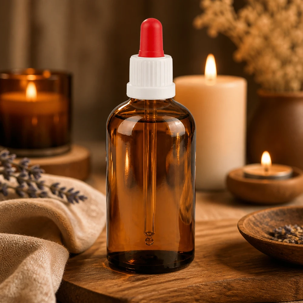 100ml Pipettenflasche weiß/rot Originalitätsverschluss BrownLine UT18/100 Laborqualität Braunglasflasche 100ml mit weißem Schraubverschluss für chemische Präparate