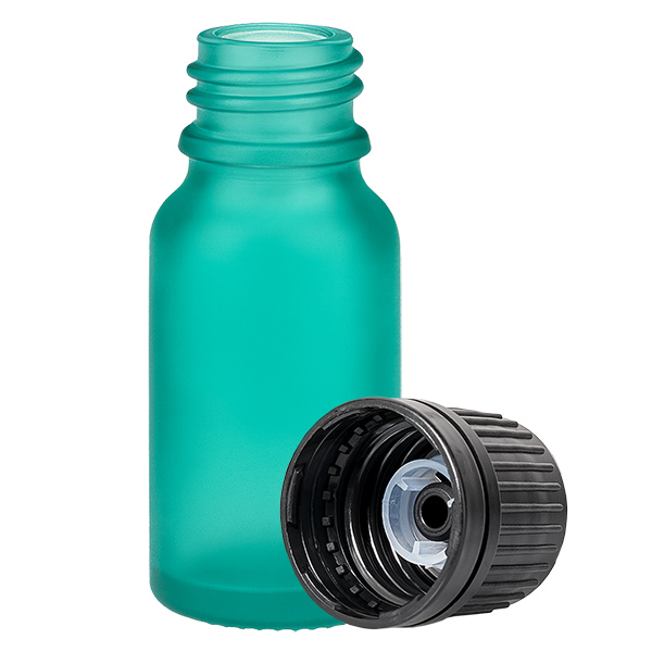 10ml Globuliflasche 8mm Giessring schwarz Originalitätsverschluss GreenL. UT18/10