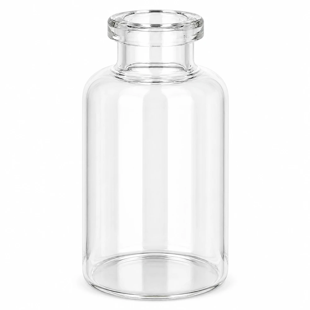 Injektionsflasche Klarglas 30ml Zylindrische Klarglas Injektionsflasche 30ml mit engem Hals und flachem Boden