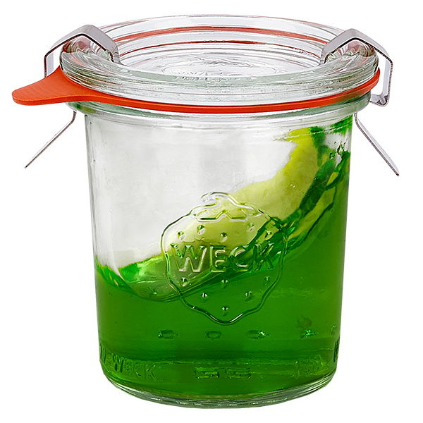 12er Set Weck Gläser 140 ml Sturzgläser mit 12 Glasdeckeln,