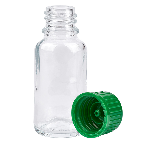 20ml Flasche 11mm Schraubverschluss grün Standard ClearLine UT18/20