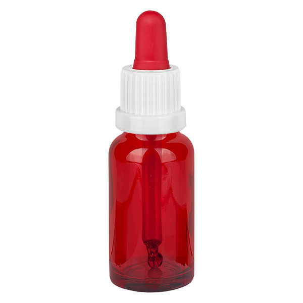Flacon à pipette 20ml blanc/rouge OV RedLine UT18/20