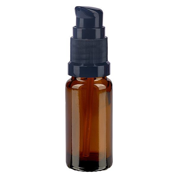 Flacone a pompa marrone 10ml STD nero ApoGlas Flacone a pompa marrone 10ml STD nero ApoGlas