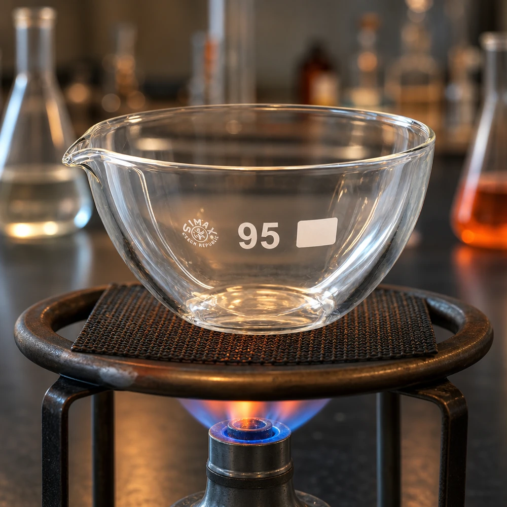 Capsule d’évaporation 170 ml en verre borosilicate, avec bec verseur Bol en verre résistant aux produits chimiques 170ml avec bec verseur pratique pour les expériences scientifiques
