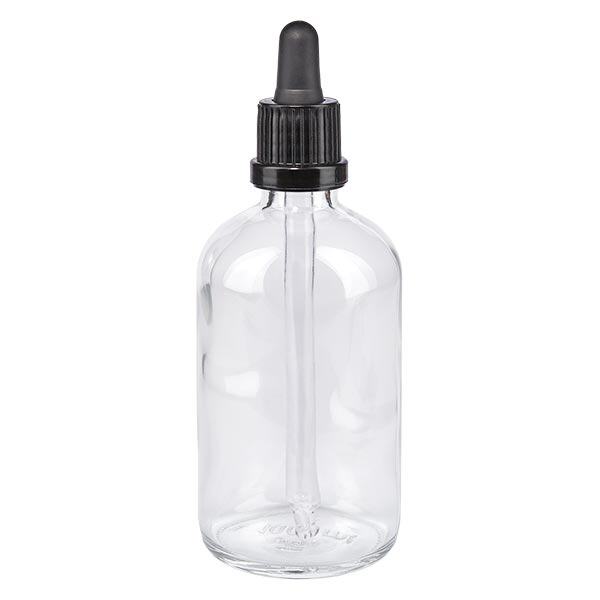 Flacone per pipetta 100ml trasparente OV nero ApoGlas Flacone per pipetta 100ml trasparente OV nero ApoGlas