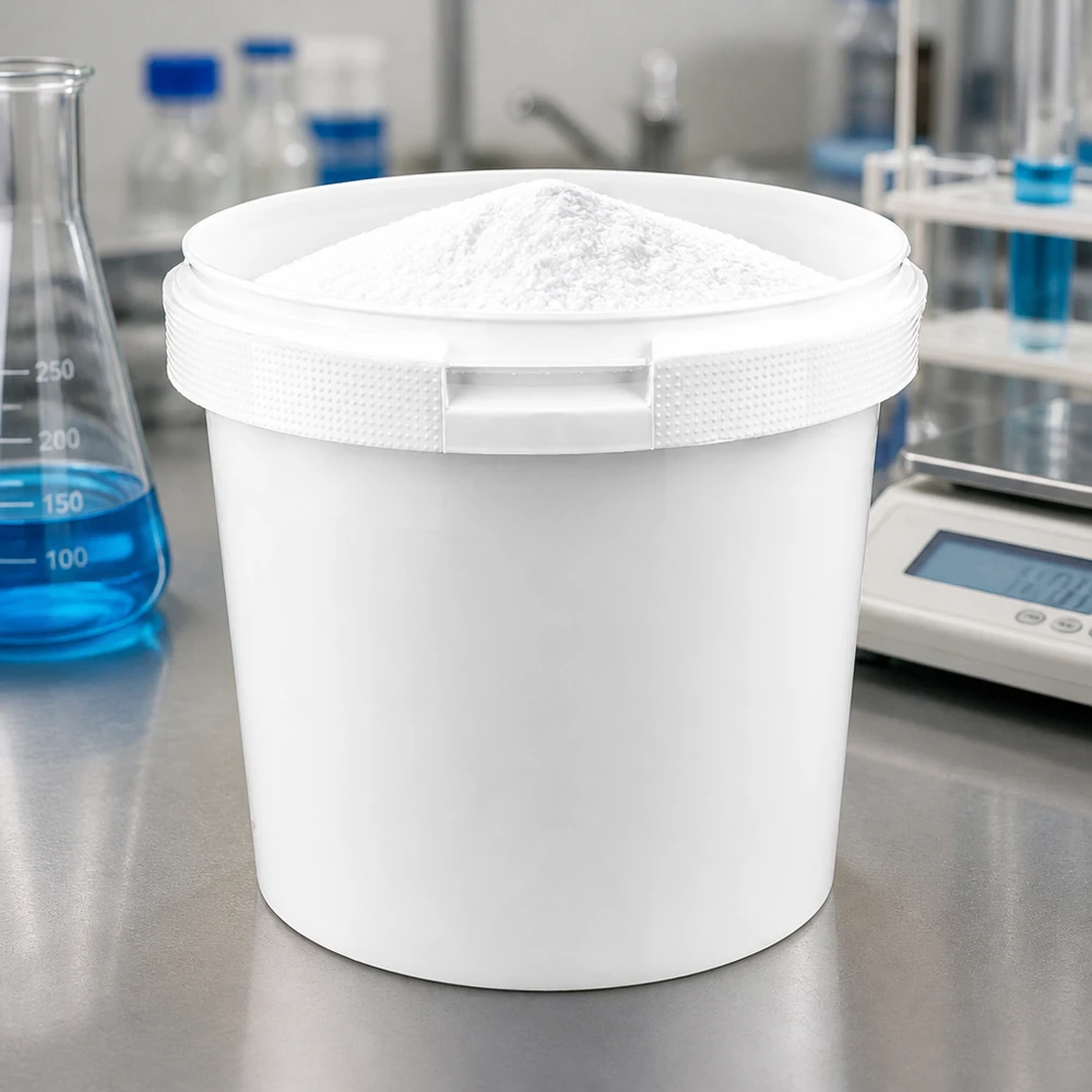 Weißer 2,5L Mehrzweckeimer aus Polypropylen offen und stapelbar für gewerblichen Einsatz