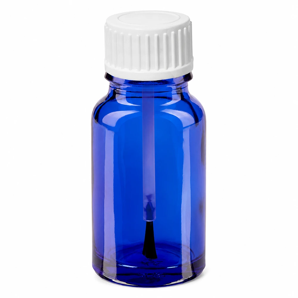 10ml flacon pinceau blanc STD BlueLine UT18/10 Bouteille pinceau BlueLine de 10ml en verre avec un embout pinceau pratique