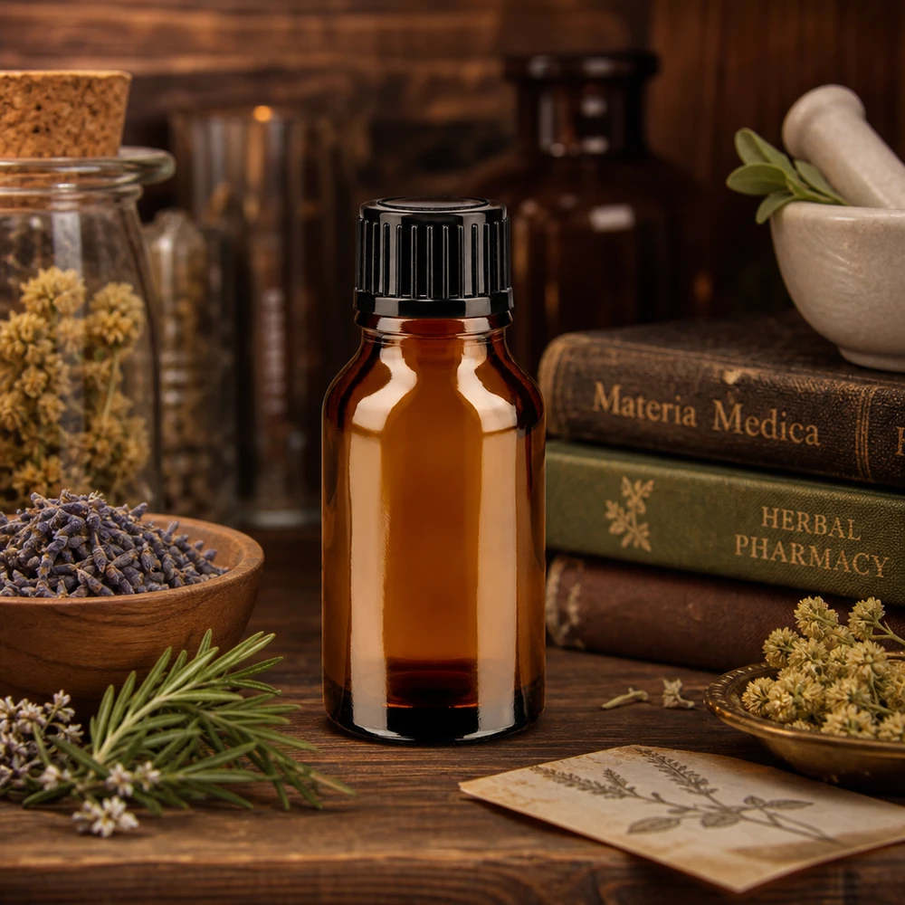 Apothekenflasche braun 15ml Schraubverschluss schwarz Standard UV-Schutz Flasche 15ml braun mit Schraubverschluss für ätherische Öle und Naturheilkunde