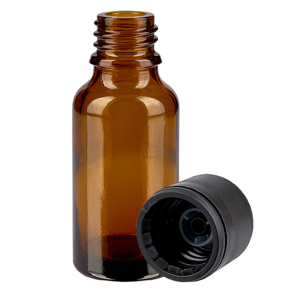 20ml Flasche 6mm Schraubverschluss schwarz Standard BrownLine UT18/20