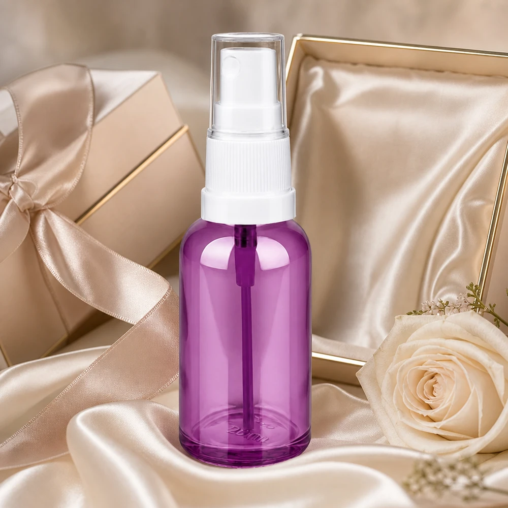 30ml Sprayflasche weiss/transparent Standard PurpleLine UT18/30 Stilvolle 30ml Glassprayflasche in Purple Line Optik für professionelle Anwendungen