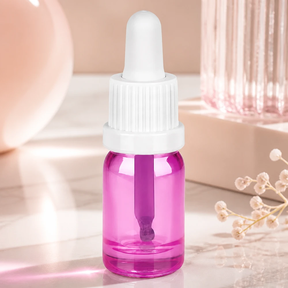 5ml Pipettenflasche weiss Originalität Schraubverschlusserschluss PurpleLine UT18/5 Robuste 5ml Tropfflasche aus violettem Glas mit auslaufsicherem weißem Pipettenverschluss
