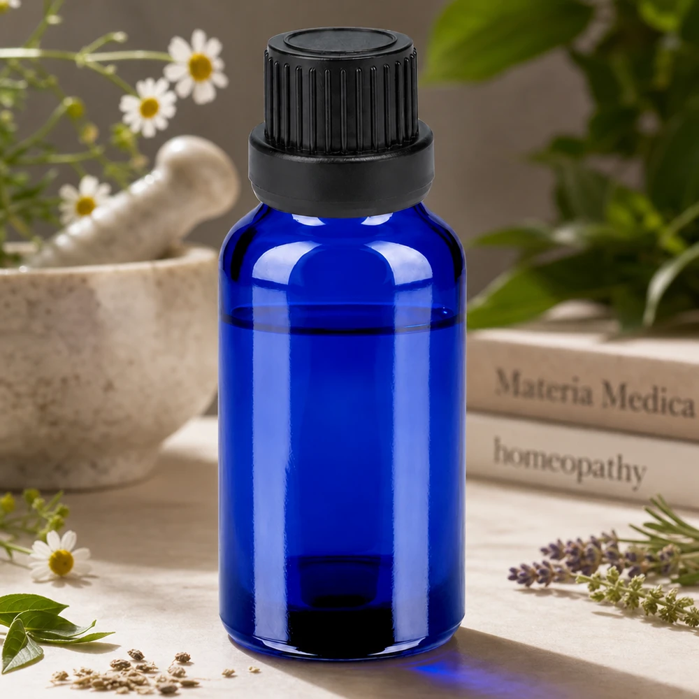 Bottiglia da 20ml 11mm SV nero OV BlueLine UT18/20 Flacone per medicinali da 20 ml in vetro con protezione UV e sistema di chiusura professionale