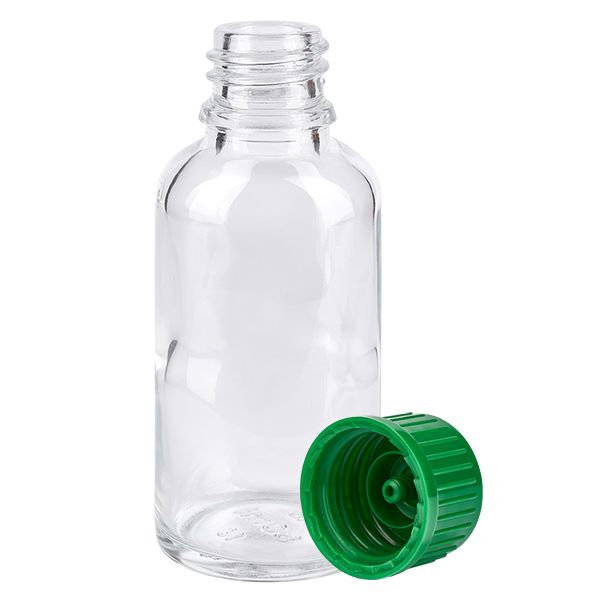 30ml Flasche 11mm Schraubverschluss grün Standard ClearLine UT18/30