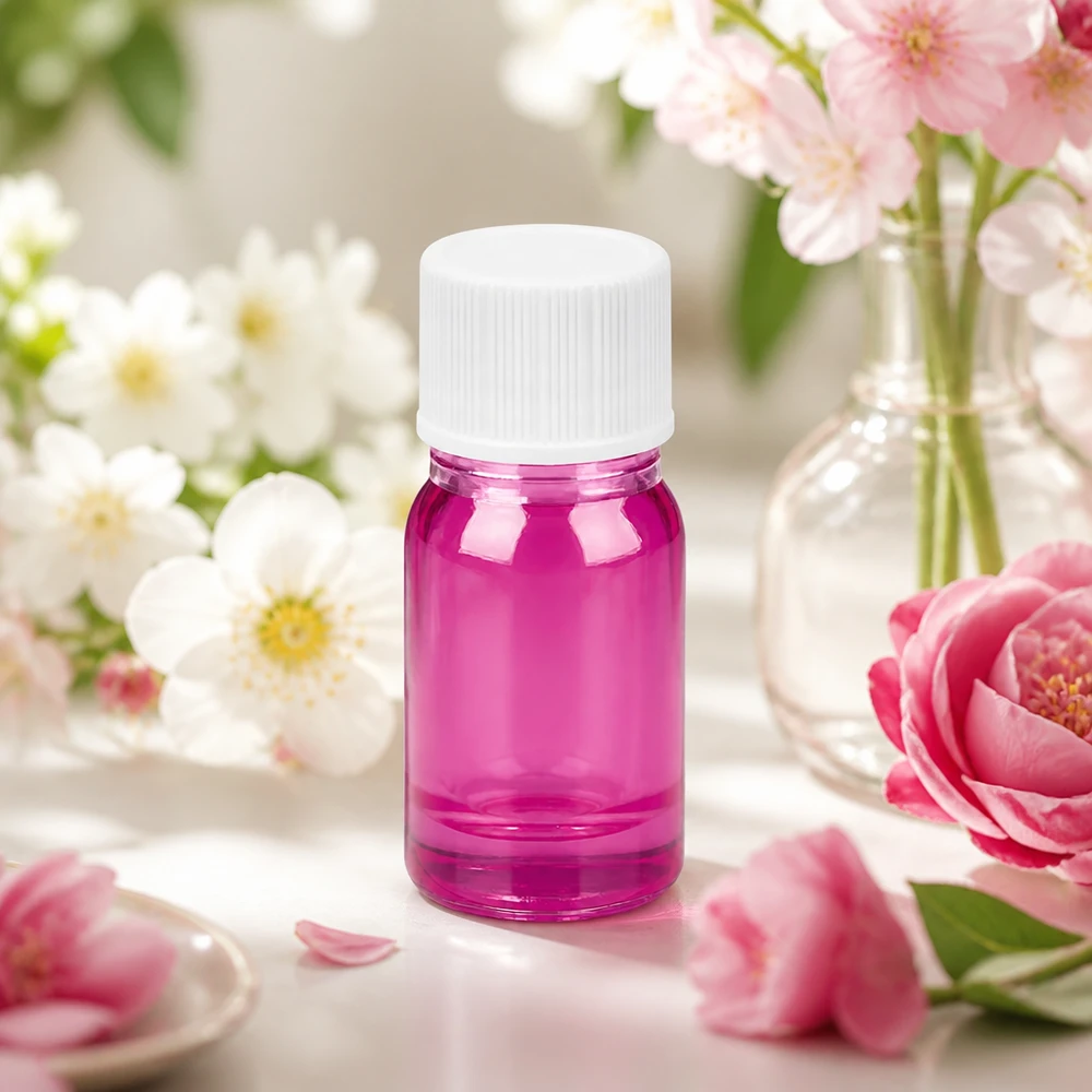 5ml Flasche 11mm Schraubverschluss weiss Standard PurpleLine UT18/5 Premium 5ml Flasche in violetter Ausführung mit weißem Schraubverschluss für hochwertige Seren und Tinkturen