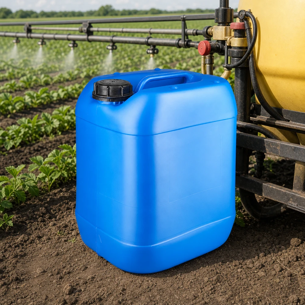 Kanister 20 Liter blau mit Schraubverschluss Originalitätsverschluss 20 Liter Kanister blau mit auslaufsicherem Schraubverschluss für den professionellen Agrarbereich