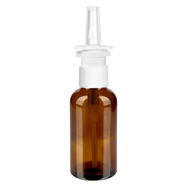 50ml Nasensprayflasche weiß/transparent Standard BrownLine UT18/50
