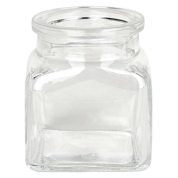 Quadratus 120ml trasparente, apertura 39mm, senza tappo 38/42 Quadratus 120ml trasparente, apertura 39mm, senza tappo 38/42