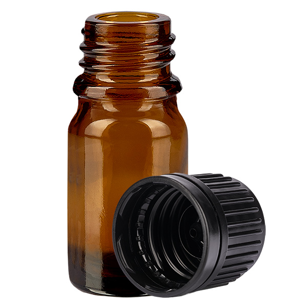 5ml Flasche 11mm Schraubverschluss schwarz Originalitätsverschluss BrownLine UT18/5
