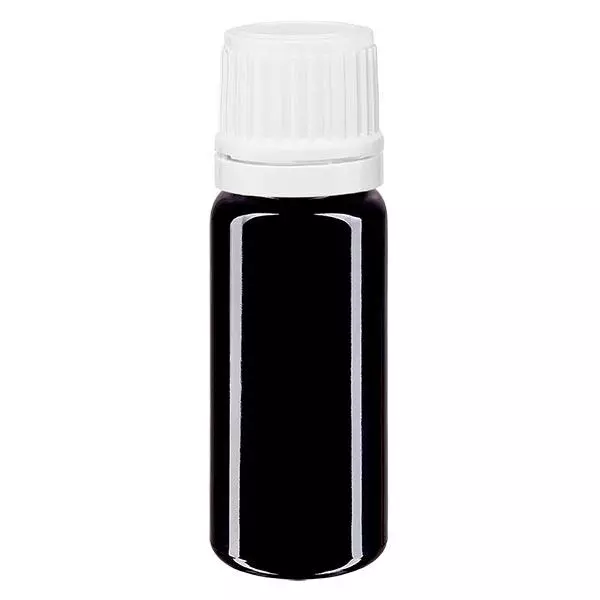 Flacon à pharmacie violet 10ml bouchon vissable blanc bouchon inviolabilité
