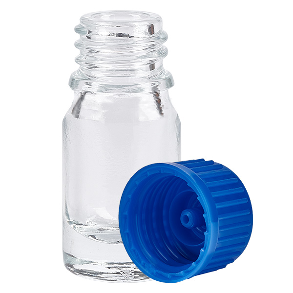 5ml Flasche 11mm Schraubverschluss blau Standard ClearLine UT18/5