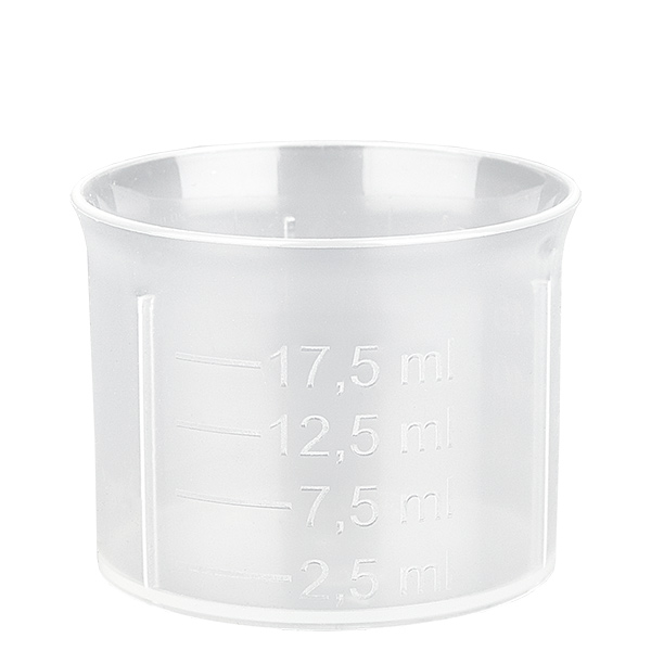 Bicchiere dosatore trasparente da 20 ml con scala ApoGlas Bicchiere dosatore trasparente da 20 ml con scala ApoGlas