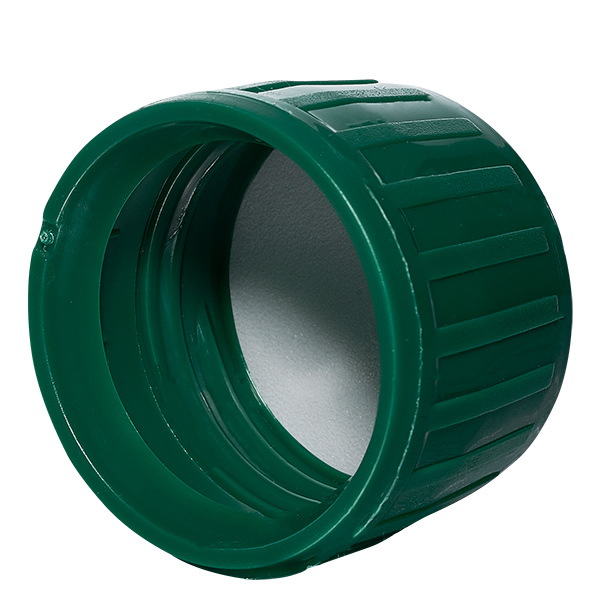 Tappo a vite verde con anello antimanomissione PP28 ApoGlas Tappo a vite verde con anello antimanomissione PP28 ApoGlas