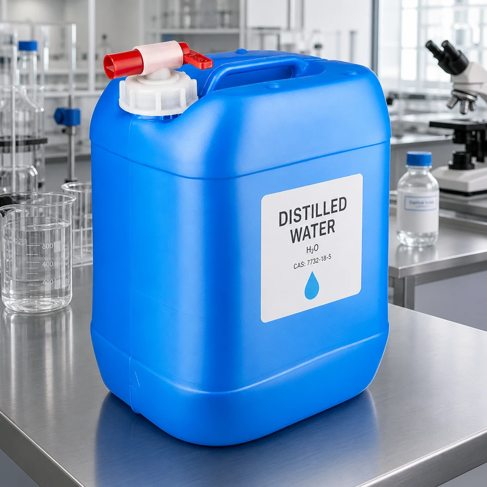 Blauer HDPE Kanister 20 Liter mit integriertem Zapfhahn zur einfachen Entnahme von Flüssigkeiten