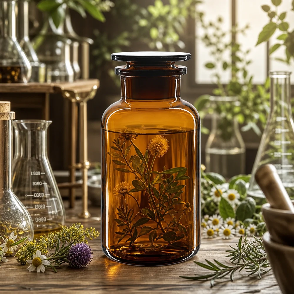 Bottiglia a spalla tonda 500ml marrone collo largo tappo in vetro Fiaschetta da farmacia da 500 ml, marrone, con collo largo e tappo in vetro, per applicazioni di laboratorio