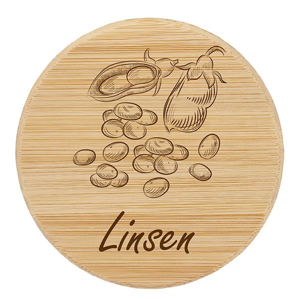 Holzdeckel "Linsen" für WECK RR100