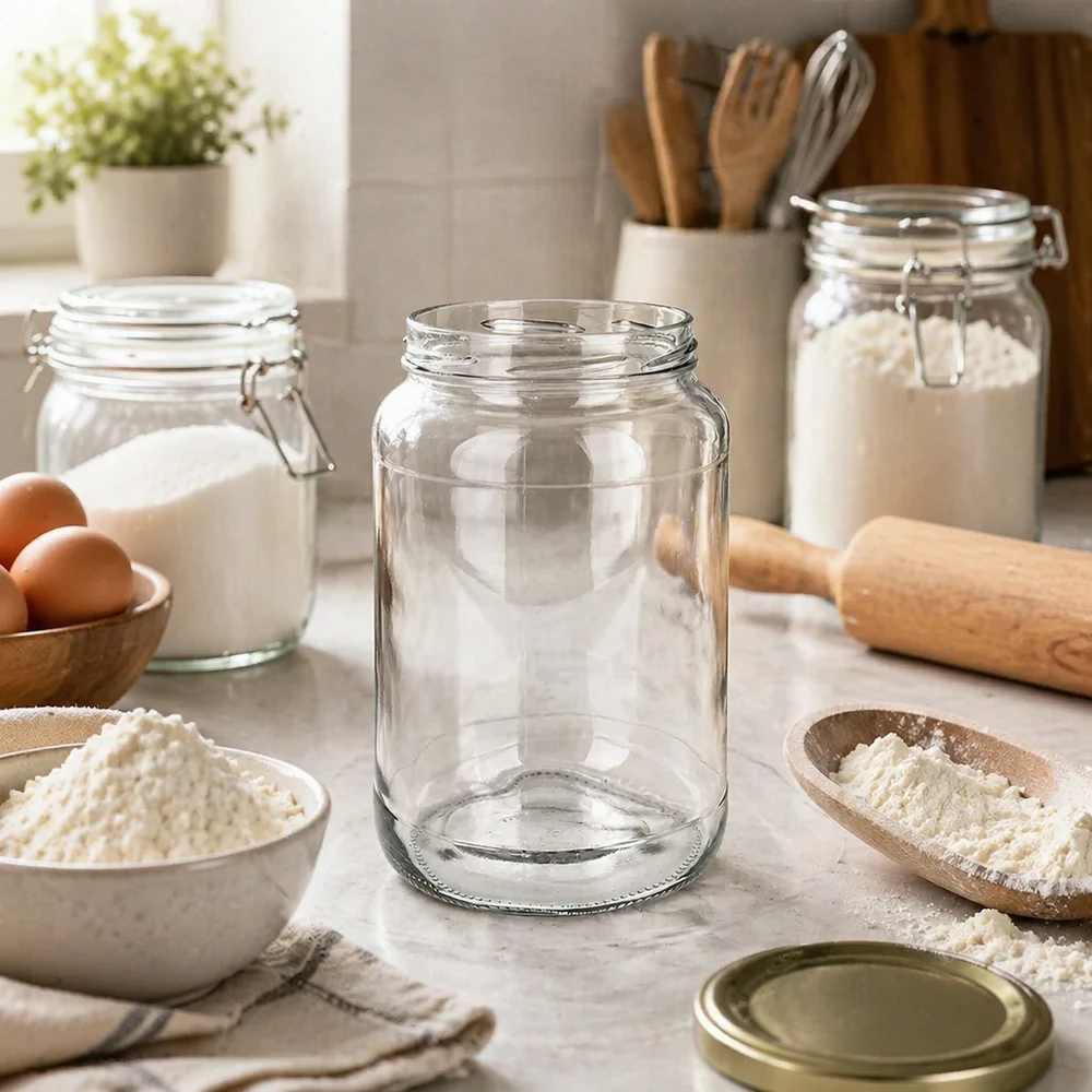 UNiTWIST Runda1700 tumbler 1700ml TO100 in cucina moderna per cottura con farina uova mattarello utensili da cucina