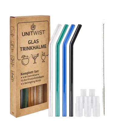 Kits de pailles en verre