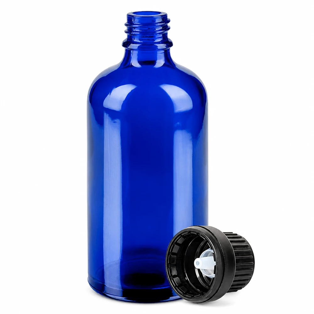 100ml Tropfflasche 2mm schwarz Originalitätsverschluss BlueLine UT18/100 100ml Tropfflasche 2mm schwarz Originalitätsverschluss BlueLine UT18/100