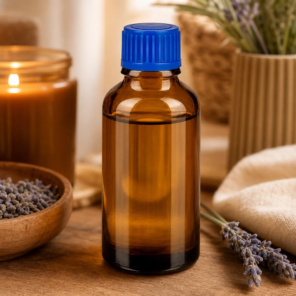 30ml Flasche 11mm Schraubverschluss blau Standard BrownLine UT18/30 Vielseitige 30ml Braunglasflasche mit blauem Schraubverschluss für DIY-Projekte und Naturkosmetik