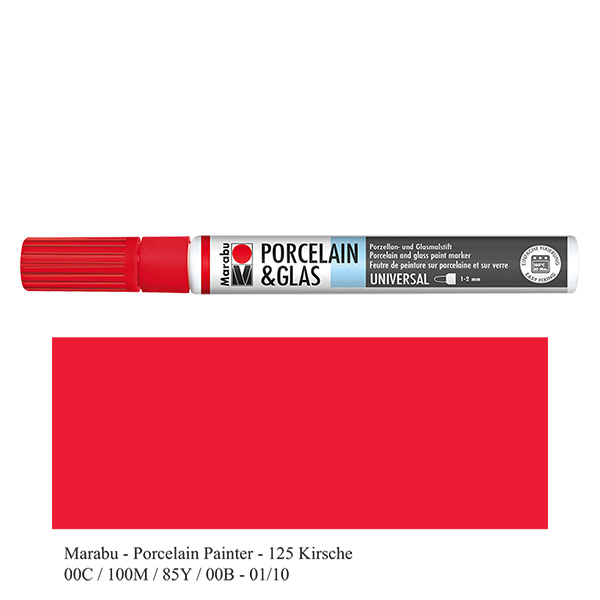 Malstift Kirsche 1-2mm für Glas/Porzellan