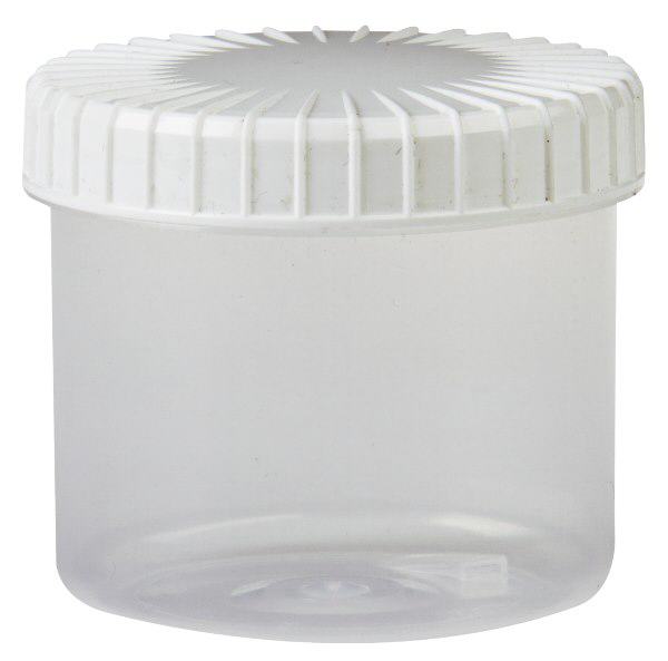 Vasetto trasparente a vite 135 ml con guarnizione scanalata Vasetto trasparente a vite 135 ml con guarnizione scanalata