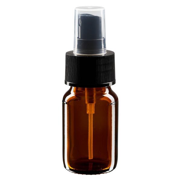 Flacone per medicinali da 30 ml marrone, con atomizzatore a pompa nero ApoGla Flacone per medicinali da 30 ml marrone, con atomizzatore a pompa nero ApoGla