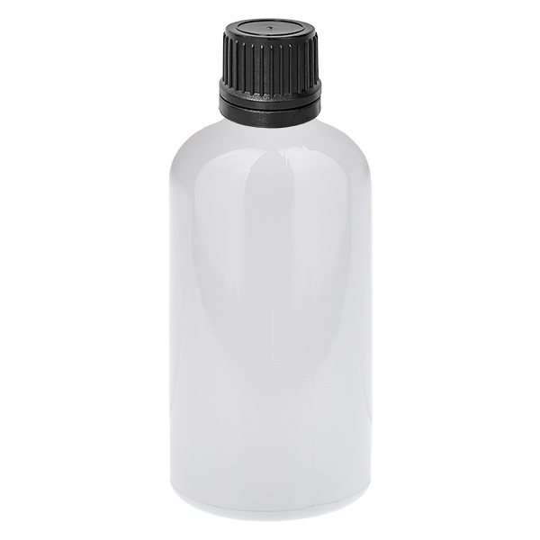 Flacone contagocce da 100 ml, 1 mm, nero, tappo di sicurezza WhiteLine UT18/100 Flacone contagocce da 100 ml, 1 mm, nero, tappo di sicurezza WhiteLine UT18/100
