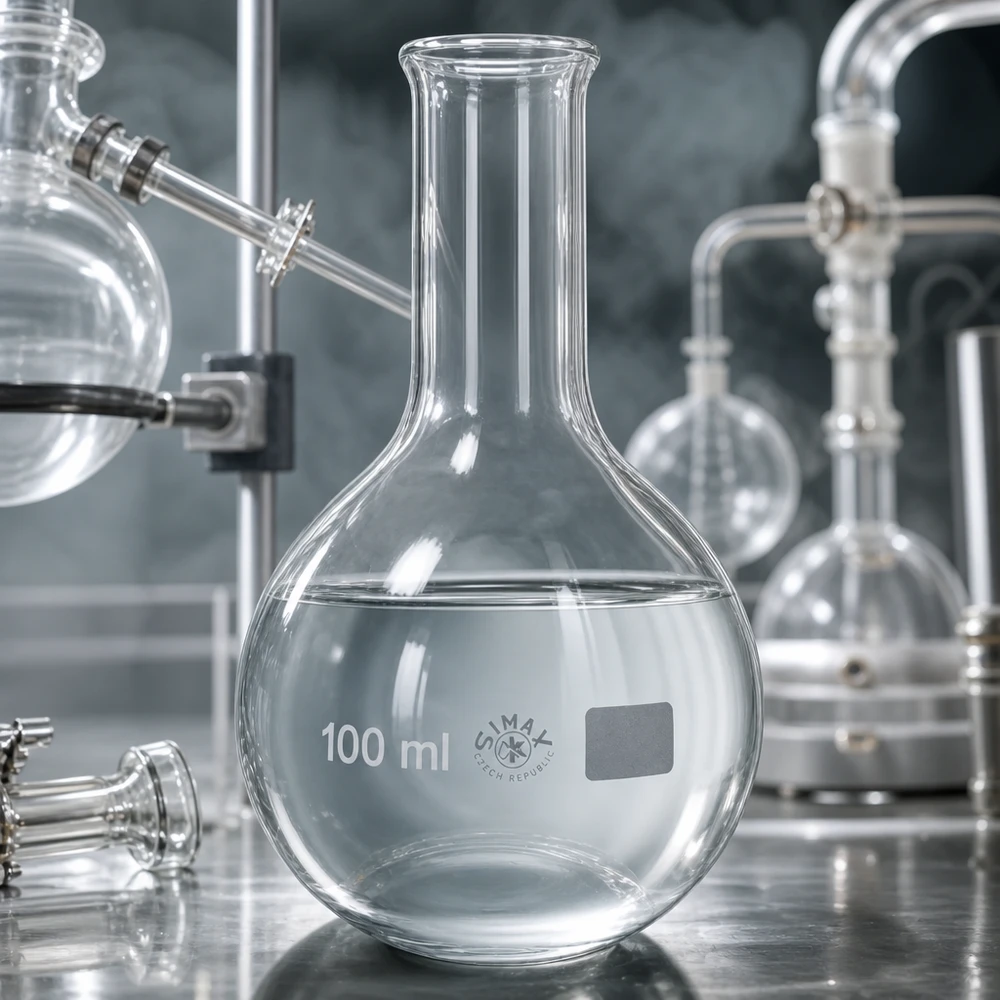 Stehkolben 100ml Enghals Laborglasware Rundkolben 100ml mit ergonomischem Design für einfache Handhabung