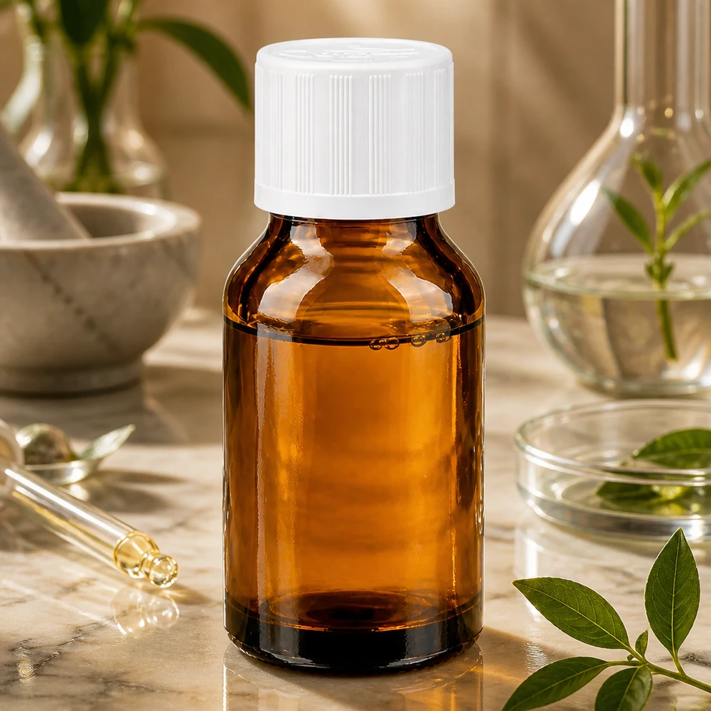Apothekenflasche braun 30ml Schraubverschluss weiß Kindersicherung Standard Lichtschützende 30ml Apothekerfl aus Braunglas mit weißem KiSi-Verschluss für Naturheilkunde