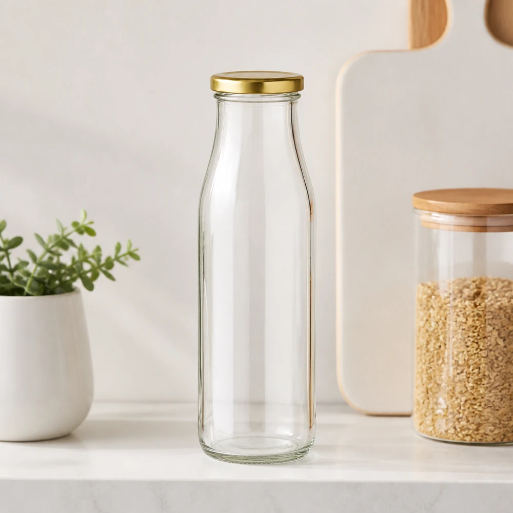 500ml Glasflasche + BasicSeal Deckel gold UNiTWIST 500ml Glasflasche + BasicSeal Deckel gold UNiTWIST