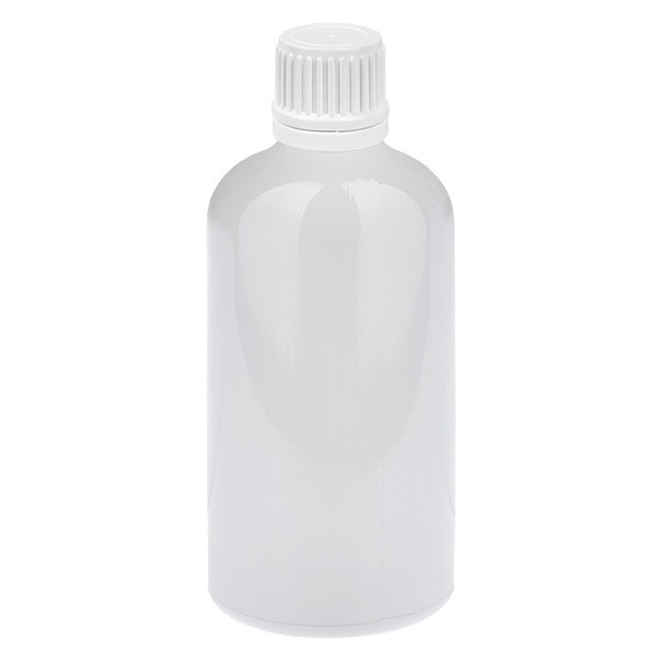 Flacone da 100 ml con tappo a vite da 11 mm bianco con chiusura di sicurezza WhiteLine UT18/100 Flacone da 100 ml con tappo a vite da 11 mm bianco con chiusura di sicurezza WhiteLine UT18/100