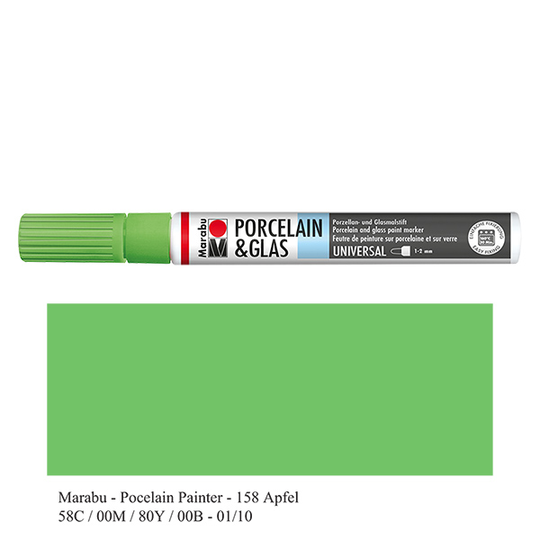 Pastello a mela 1-2 mm per vetro/porcellana (158) Pastello a mela 1-2 mm per vetro/porcellana (158)