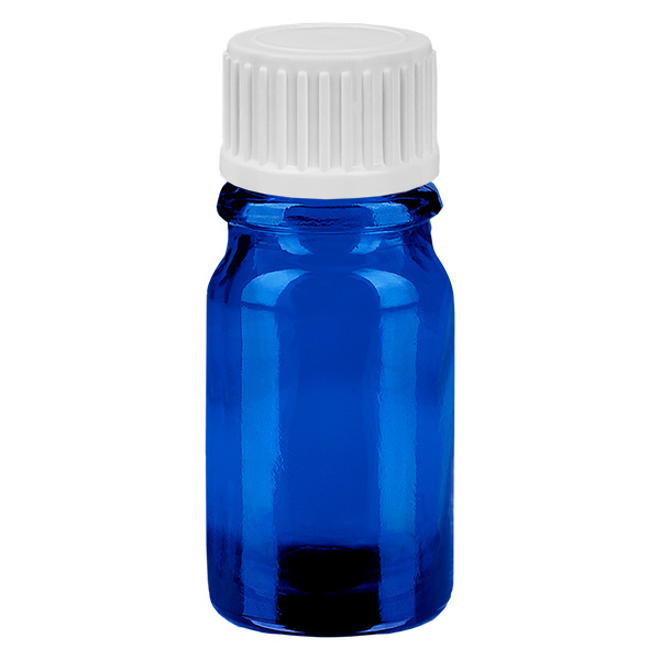 5ml Globuliflasche 3mm Giessring weiß Standardverschluss BlueLine UT18/5