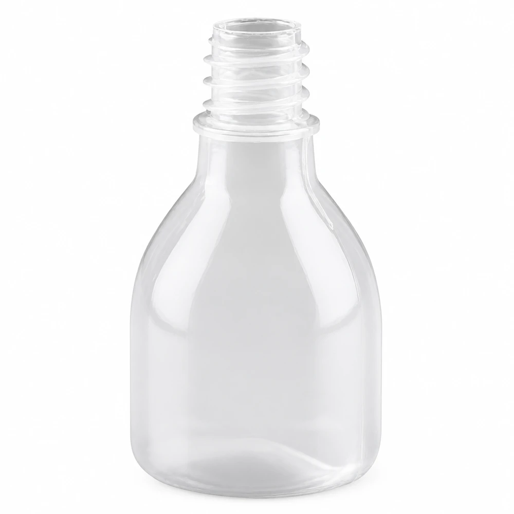20ml Laborflasche Enghals ohne Verschluss Kleine klare Enghals Laborflasche 20ml mit Schraubgewinde aus durchsichtigem Kunststoff