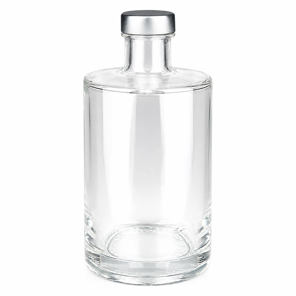Bottiglia in vetro da 375 ml Sam e tappo a vite argento UNiTWIST® Bottiglia di vetro Sam da 375 ml con tappo a vite argentato UNiTWIST - bottiglia vuota trasparente per liquori