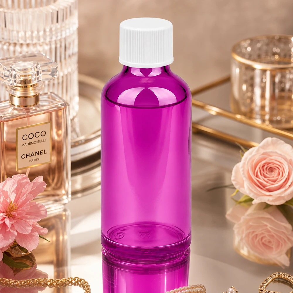 Flacone da 50ml con tappo a vite 11mm bianco standard PurpleLine UT18/50 Bottiglia da laboratorio professionale da 50 ml in qualità Purple Line per la conservazione sterile