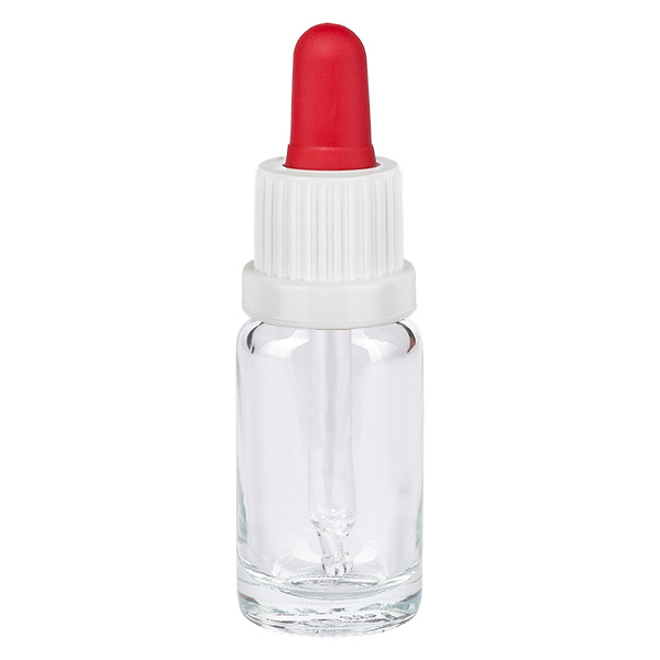 10ml Pipettenflasche weiß/rot Originalitätsverschluss ClearLine UT18/1