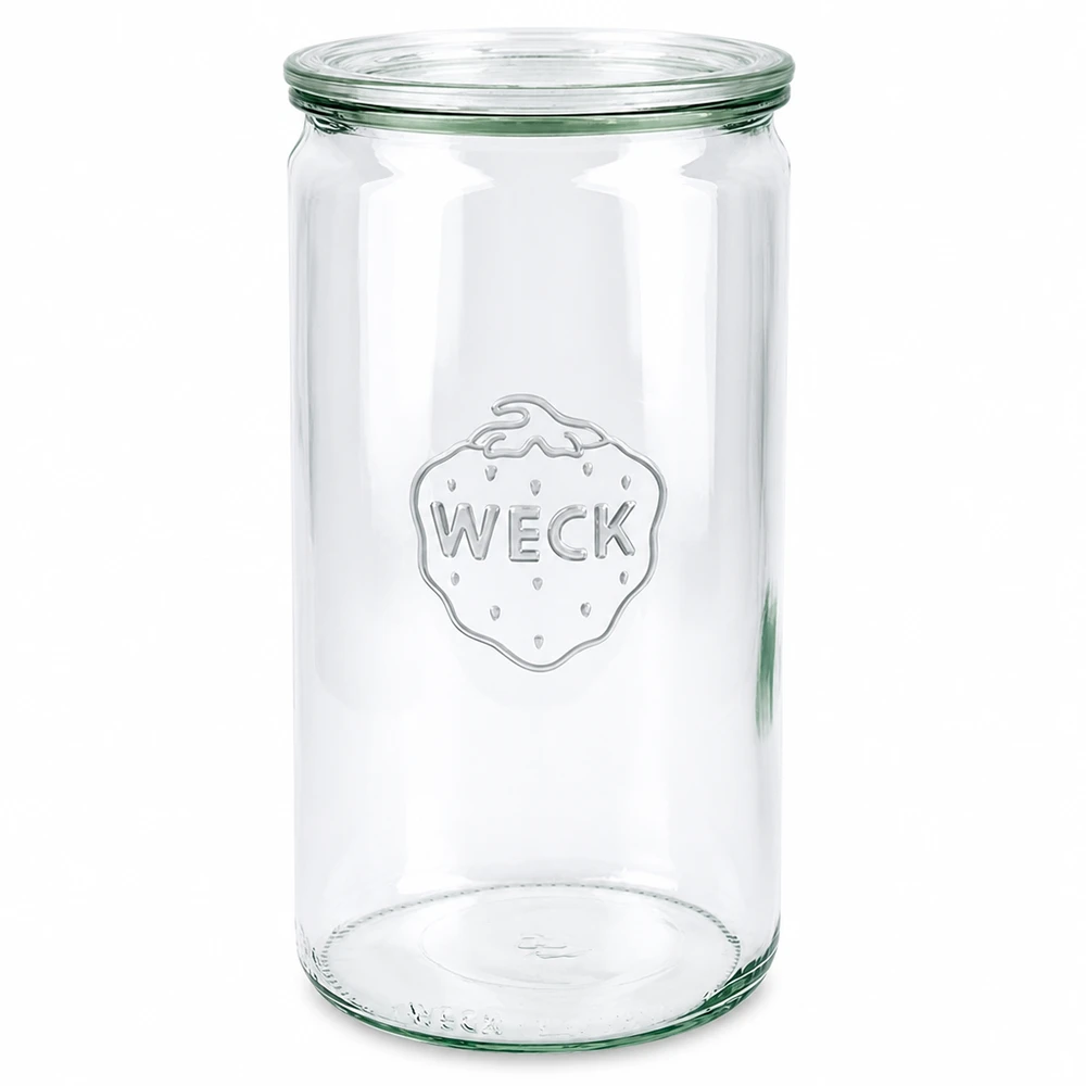 Barattolo cilindrico WECK 1590ml con coperchio in vetro RR100 barattolo per conserve trasparente vuoto barattolo per conserve